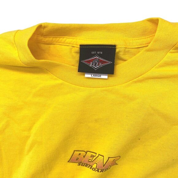 Bear Surfboards Shirt Men Size Medium North Shore Yellow1990's Graphic USA - Picture 5 of 11